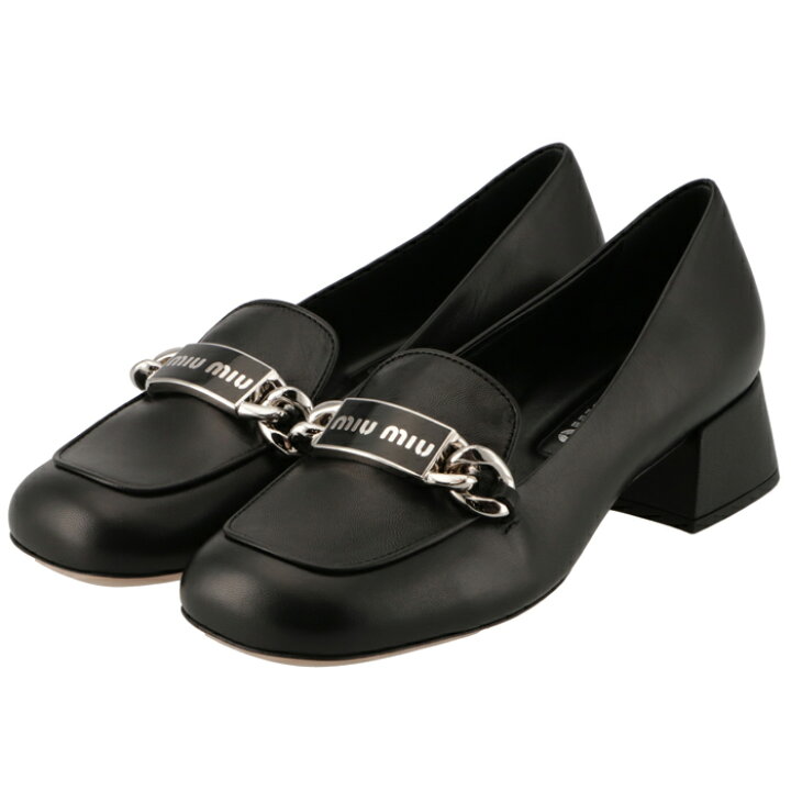 楽天市場】ミュウミュウ MIU MIU ローファー レザー 3.5cmヒール  