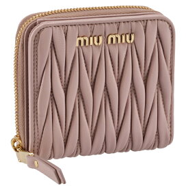 ミュウミュウ MIU MIU 財布 二つ折り マテラッセ ミニウォレット ピンク系 5ML522 N88 D91