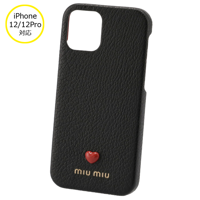 ミュウミュウ MIU MIU iPhoneケース MADRAS LOVE iPhone12/12 pro スマホケース ブラック 5ZH129  2BC3 002 | アメイジングサーカス