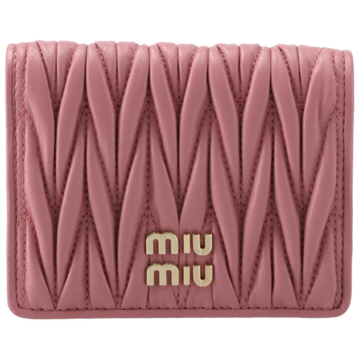 楽天市場】ミュウミュウ MIU MIU 財布 二つ折り マテラッセ ミニ財布  