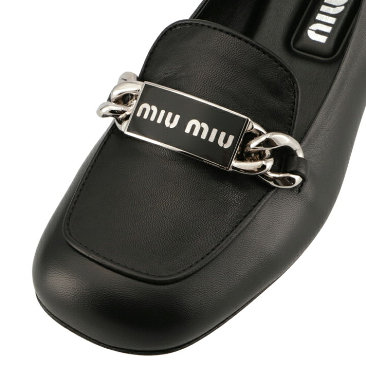 楽天市場】ミュウミュウ MIU MIU ローファー レザー 3.5cmヒール 