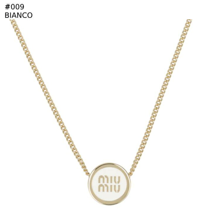 楽天市場】ミュウミュウ MIU MIU ネックレス ロゴ エナメルメタル 