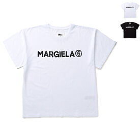 エムエム6 メゾン マルジェラ MM6 MAISON MARGIELA 【大人もOK】キッズ Tシャツ オーバーサイズ 半袖 ロゴプリント シャツ M60408 MM009【2023AW SALE】