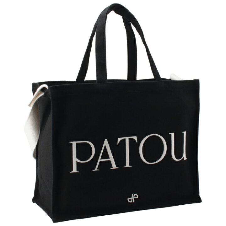 楽天市場】パトゥ PATOU トートバッグ ラージ コットンキャンバス ロゴ  