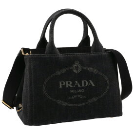 プラダ PRADA トートバッグ デニム カナパ CANAPA キャンバストート 2WAYハンドバッグ ブラック 1BG439OOO AJ6 002【2023AW SALE】