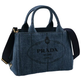 プラダ PRADA トートバッグ デニム カナパ CANAPA キャンバストート 2WAYハンドバッグ ブルー系 1BG439OOO AJ6 008【2023AW SALE】