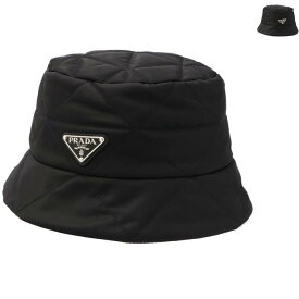 プラダ PRADA バケットハット キルティング トライアングルロゴ Re-Nylon 帽子 1HC325 2DV4 【2023AW SALE】