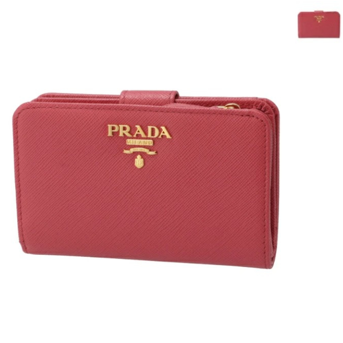 楽天市場】プラダ PRADA 財布 二つ折り サフィアーノ メタル 
