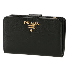 プラダ PRADA 財布 二つ折り サフィアーノ 二つ折り財布 レディース ブラック 1ML225 QWA 002