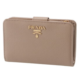 プラダ PRADA 財布 レディース サフィアーノメタル 二つ折り財布 ベージュ系 1ML225 QWA 236