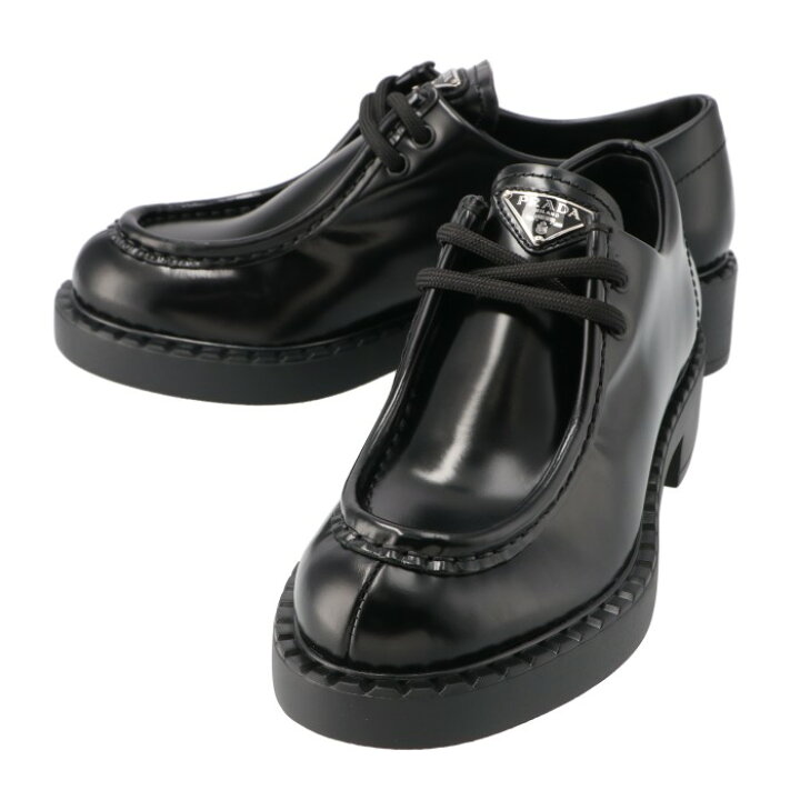 楽天市場】プラダ PRADA ローファー レースアップシューズ 三角ロゴ  