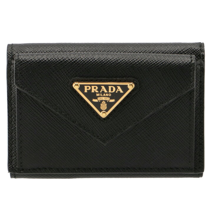 楽天市場】プラダ PRADA 財布 三つ折り サフィアーノ トライアングル  