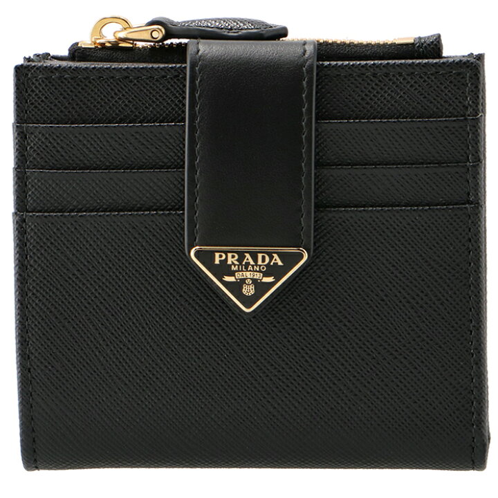 楽天市場】プラダ PRADA 財布 二つ折り 三角ロゴ サフィアーノ タブ  