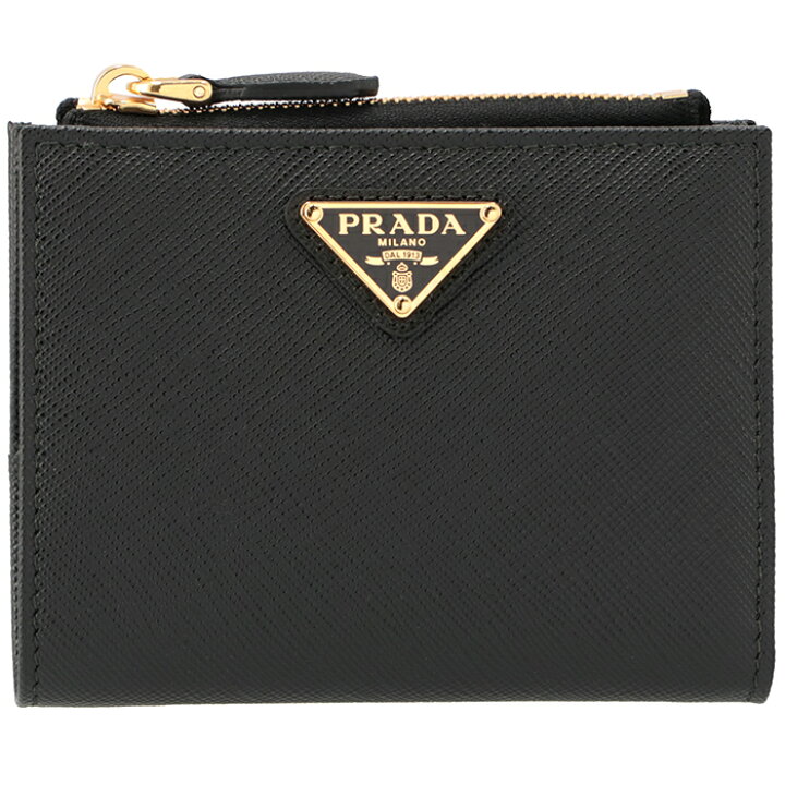楽天市場】プラダ PRADA 財布 二つ折り 三角ロゴ サフィアーノ タブ 