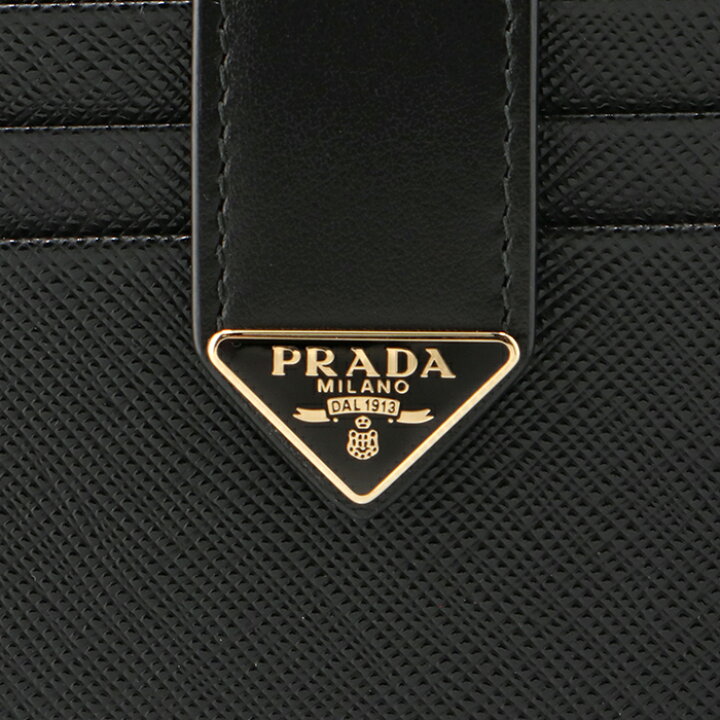 楽天市場】プラダ PRADA 財布 二つ折り 三角ロゴ サフィアーノ タブ 