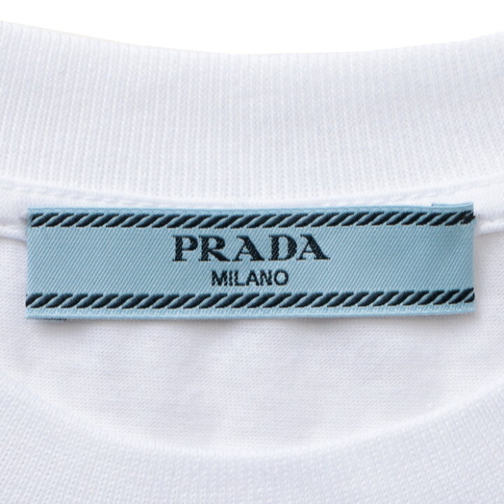 楽天市場】プラダ PRADA Tシャツ ラインストーン 三角ロゴ コットン 