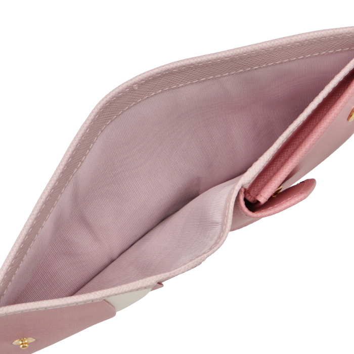 プラダ 二つ折り ピンク 財布 サフィアーノメタル 正規品 美品 財布 製品の特別割引