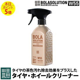 タイヤクリーナー ホイールクリーナー 車 茶色い汚れを強力に除去 【500mlと1000mlの大容量】 BolaSolution W55 ブレーキダストクリーナー タイヤ ホイール 洗浄剤 洗剤 強力 鉄粉除去 洗車 カー用品 洗車用品 (W55(茶色汚れ除去))