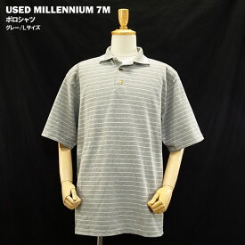 USED ミレニアム 7M ポロシャツ グレー/Lサイズ (MILLENNIUM 7M) 【海外直輸入USED品】 【閉店 売り切り】