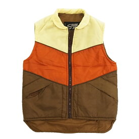 USED 中綿入り ベストジャケット トリカラー/Sサイズ (Vest Jacket) 【海外直輸入USED品】 【閉店 売り切り】