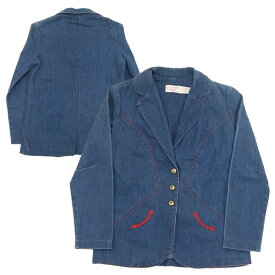 USED レディース デニムジャケット インディゴブルー/7サイズ (Denim Jacket カバーオール) 【海外直輸入USED品】 【閉店 売り切り】