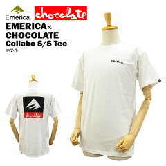 エメリカ×チョコレートS/STシャツホワイトスケートスケーターウエアー(Emerica×CHOCOLATES/STEEコラボモデル)【あす楽対応】【楽ギフ_包装】【あす楽_土曜営業】
