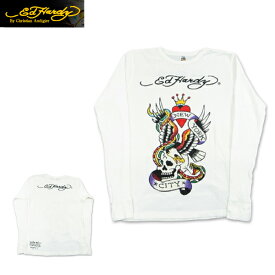 エド ハーディー メンズ プラチナサーマル ニューヨークシティー ホワイト ラスト：Mサイズ (MENS PLATINUM THERMAL NEW YORK CITY ED HARDY エドハーディー) 【閉店 売り切り】