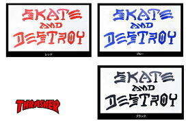 スラッシャー S.A.D (スケート アンド デストロイ) ステッカー Sサイズ(9cm×5cm) スケート スケーターグッズ (THRASHER Skate And Destroy Sticker) 【閉店 売り切り】