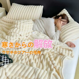 毛布 シングル シングルサイズ もうふ ダブル あったか とろとろ 冬用 大判 セミダブル ひざ掛け オフィス お昼寝 車中 エアコン対策 無地 ウサギのフア一の毛布