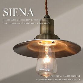 【SIENA】 ペンダントライト ペンダントランプ ブラス 真鍮 昭和 大正ロマン アンティーク インテリア 部屋 模様替え 照明
