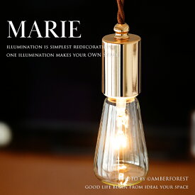 ■MARIE | GLF-0301■ ゴールドとブラウンの美しい調和 レトロ電球も映えるシンプルなペンダントランプ【後藤照明】