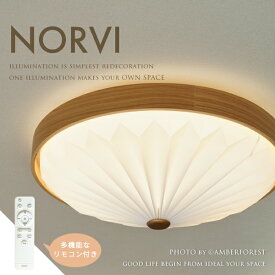 シーリングライト ■NORVA ノルヴァ■ 美しいプリーツシェードに天然木を組み合わせた北欧系インテリア照明【Slimac スライマック】