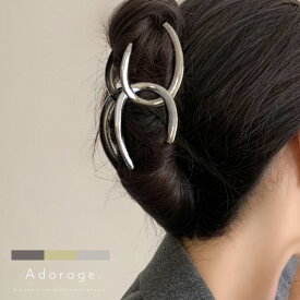 即納★ヘアクリップ バレッタ バンスクリップ 大きめ 髪どめ まとめ髪 ヘアアクセサリー ヘアアレンジ メタル シルバー ゴールド ブラック レディース 大人 韓国 オルチャン レディース 成人式 結婚式 卒業式 普段使い 母の日 ウェアビー WBH001