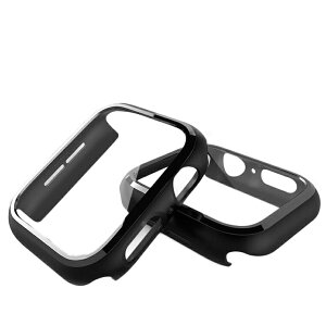 iwatch 4 5 6 SE �A�b�v���E�H�b�` �ی�J�o�[ �P�[�X Series4 Series5 Series6 SE �V���[�Y4 �V���[�Y5 �V���[�Y6�Ή� 9H�K���X ��̌^ �S�ʃJ�o�[ �w��h�~ �ϏՌ� �}�b�g ������ �u���b�N 40mm 44mm applewatch