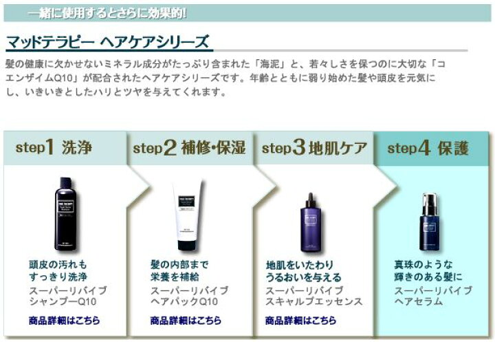 楽天市場】海泥マッドテラピー スーパーリバイブヘアパックQ10 1000g 