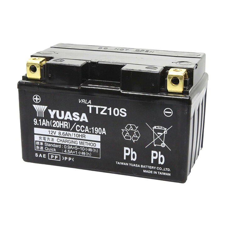 楽天市場】TTZ10S 台湾 yuasa ユアサ バイク バッテリー 液入り充電済 