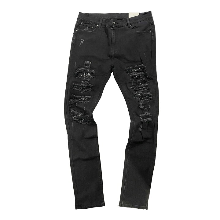 楽天市場】【送料無料】mnml X165 PAISLEY クラッシュ リペア スキニー 