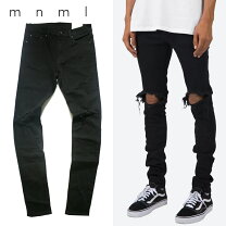 楽天市場】mnml M1 Stretch Denim Pants BLACKの通販