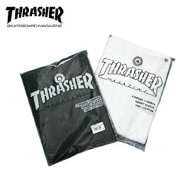 【送料無料】THRASHER 2 PIECES PACK Tシャツ 2枚パック セット ブラック ホワイト 黒 白 半袖 無地 T-SHIRT SET Black White スラッシャー