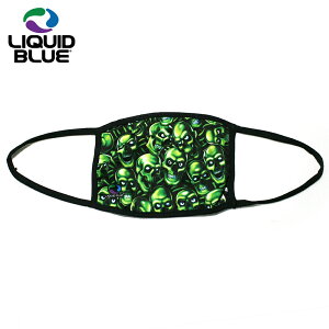 LIQUID BLUE SKULL PILE �t�F�C�X�}�X�N �X�J�� �p�C�� �O���[�� �u���b�N �� �� FACE COVERING MASK Green Black ���L�b�h�u���[ �t���[�T�C�Y