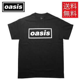 【送料無料】Oasis LOGO ON BLACK ライセンス オフィシャル Tシャツ ブラック 公式 黒 半袖 T-Shirt Black オアシス