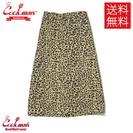 【送料無料】COOKMAN Leopard ベイカーズ スカート ベージュ レオパード ヒョウ柄 豹 Baker's Skirt Beige クックマン レディース ガールズ 女
