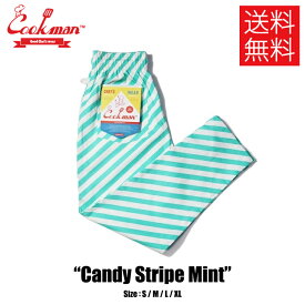 【送料無料】COOKMAN クックマン Chef Pants シェフパンツ Candy Stripe Mint キャンディー ストライプ ミント イージーパンツ メンズ レディース 男女兼用 カジュアル