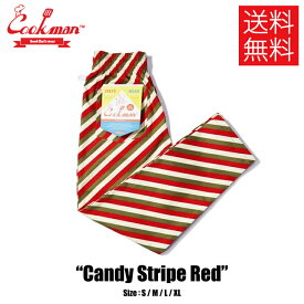 【送料無料】COOKMAN クックマン Chef Pants シェフパンツ Candy Stripe Red 赤 キャンディー ストライプ ミント イージーパンツ メンズ レディース 男女兼用 カジュアル