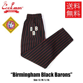【送料無料】COOKMAN × NEGRO LEAGUES クックマン × ニグロリーグ Chef Pants シェフパンツ Birmingham Black Barons バーミンガム・ブラックバロンズ Red レッド 赤 イージーパンツ メンズ レディース 男女兼用 カジュアル