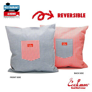 COOKMAN Gingham Cushion Pocket Cover ���o�[�V�u�� �N�b�V�����J�o�[ �X�g���C�v ���b�h �l�C�r�[ Reversible Red & Navy �N�b�N�}�� �����Y ���f�B�[�X �j �� unisex ���j�Z�b�N�X