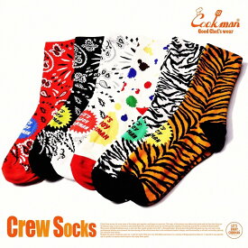 COOKMAN クックマン Crew Socks クルーソックス 靴下 メンズ レディース 男女兼用 カジュアル US 7-10 (25-28cm相当)