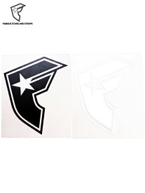 【FAMOUS STARS AND STRAPS】ステッカー 黒 白 BOH DECAL Black White フェイマススターズアンドストラップス / 8インチ