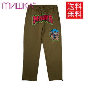 【送料無料】MISHKA BAND スウェットパンツ 緑 オリーブグリーン SWEAT PANTS OliveGreen ミシカ