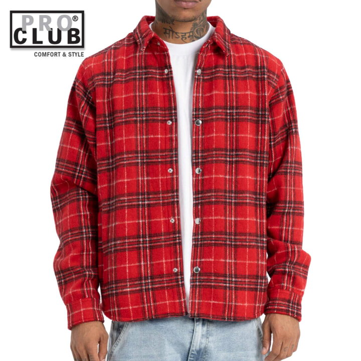楽天市場】PRO CLUB WORK SHIRT FLANNEL ジャケット ワークシャツ 